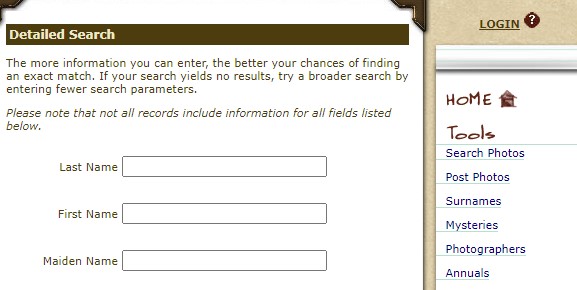 Screenshot of Search Box